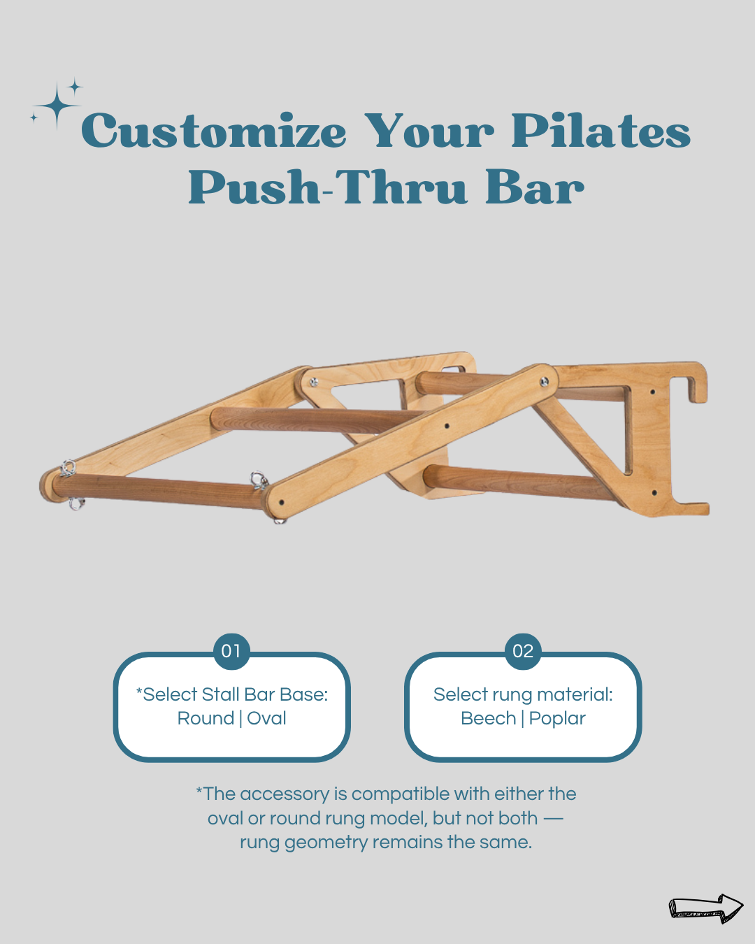 Push-Thru Bar for Pilates