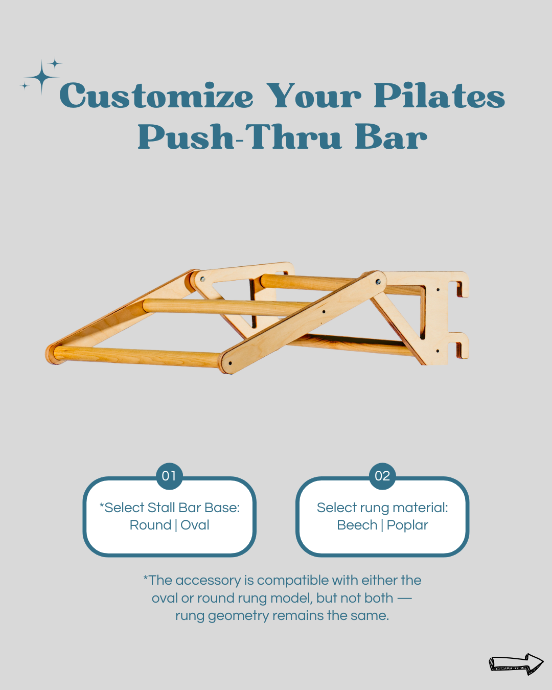 Push-Thru Bar for Pilates