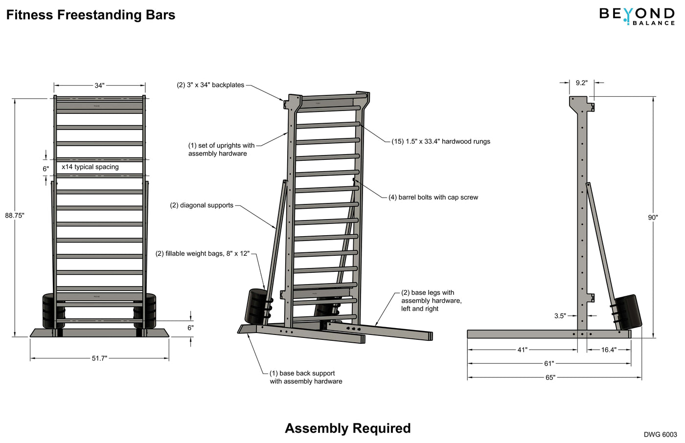 Freestanding Swedish Ladder - Deals