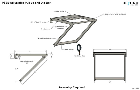 Adjustable Pull-Up and Dip Bar