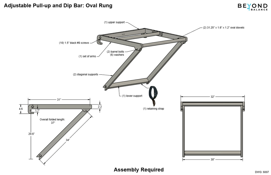 Adjustable Pull-Up and Dip Bar