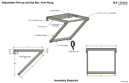 Adjustable Pull-Up and Dip Bar