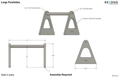 Wood Parallettes | Push-Up Bar | Dip Bar