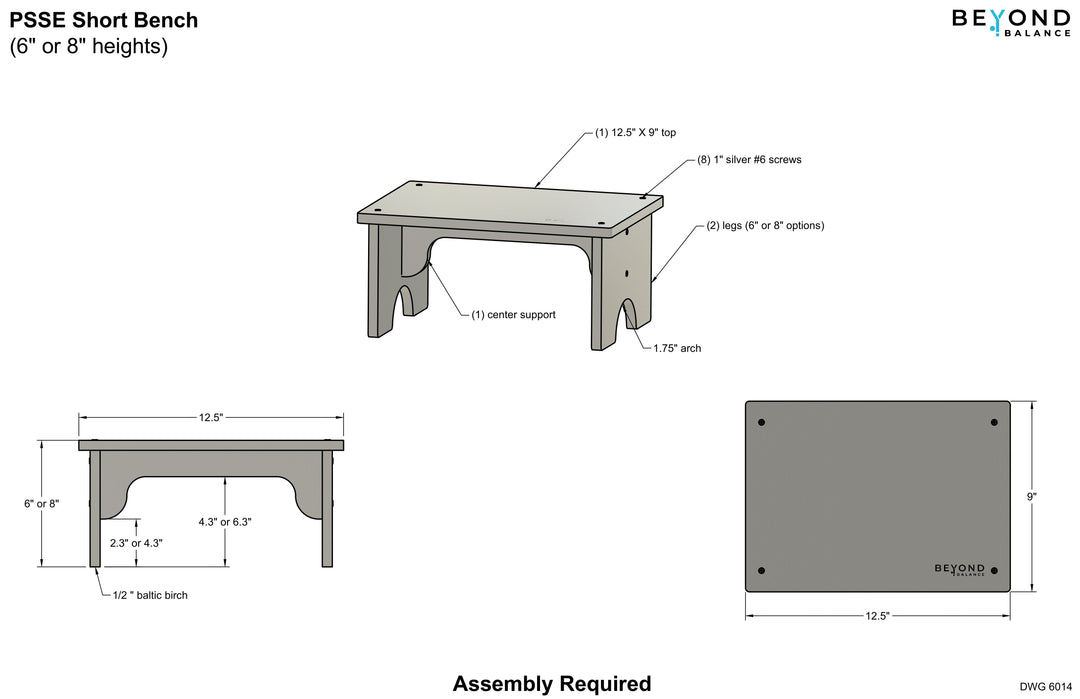Wood Bench for Scoliosis and Kyphosis Therapy