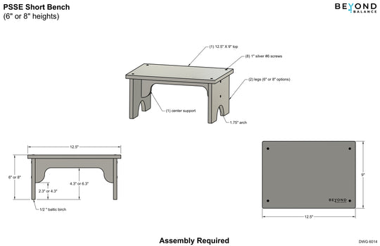 Wood Bench for Scoliosis and Kyphosis Therapy