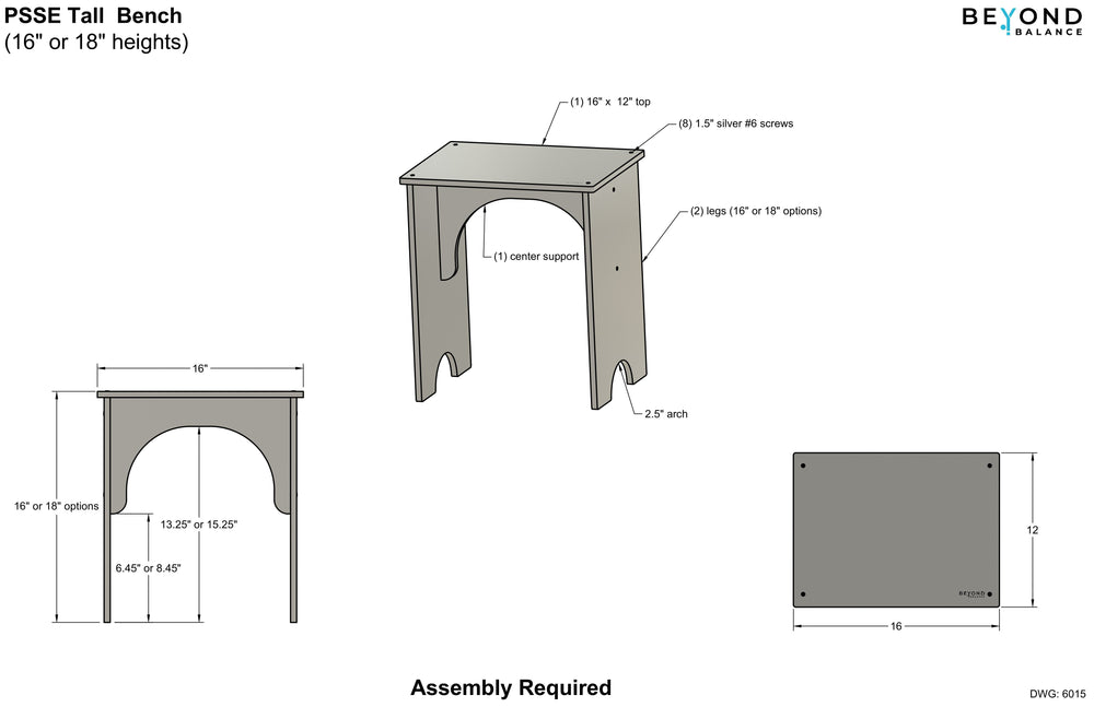 PSSE Wood Bench for Scoliosis and Kyphosis Therapy - Deals