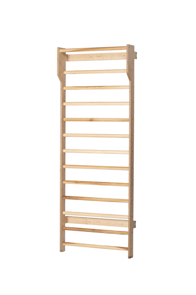 Wood Swedish Ladder Stall Bar for PSSE Therapy; Oval Rungs